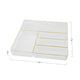 Set of 5 Plastic Stacking Office Desk Drawer Organizers with Gold Trim