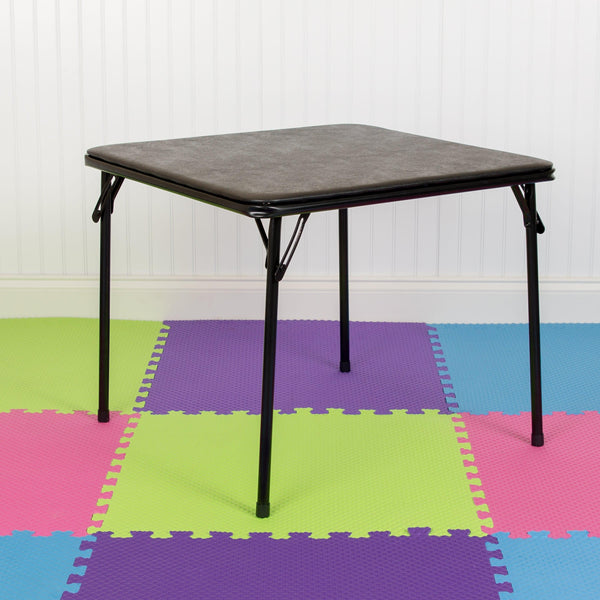 Black |#| Kids Black Folding Game and Activity Table - Toddler Table for Daycare Center