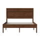 Brown,Full |#| Solid Wood Platform Bed with Headboard and Wooden Slats in Brown - Full