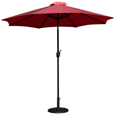 Kona9 FT Round Umbrella with Crank and Tilt Function and Standing Umbrella Base - View 1