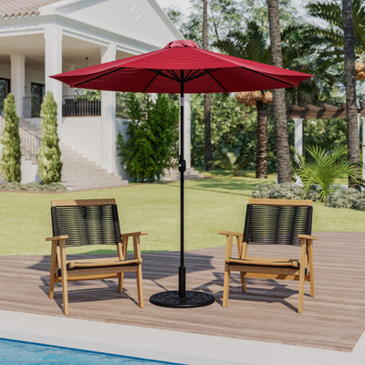 Kona9 FT Round Umbrella with Crank and Tilt Function and Standing Umbrella Base - View 2
