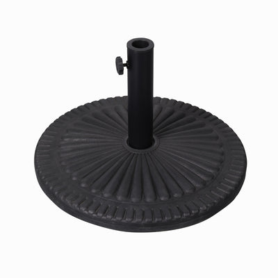 Kona Universal Cement Patio Umbrella Base with Sunburst Patterned Weatherproof Plastic Polymer Coating - View 1