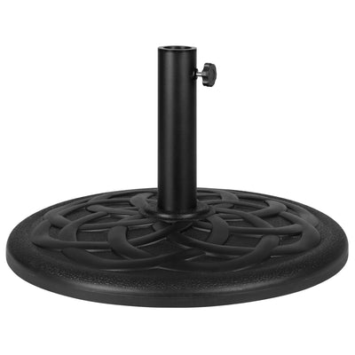 Kona Universal Cement Patio Umbrella Base with Weatherproof Plastic Polymer Coating - 19.25" Diameter - View 1