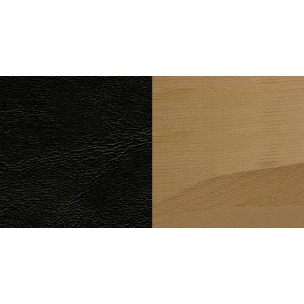 Black Vinyl Seat/Natural Wood Frame |#| Ladder Back Natural Wood Restaurant Barstool - Black Vinyl Seat