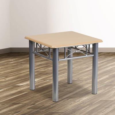 Laminate End Table with Steel Frame