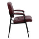 Burgundy LeatherSoft/Black Frame |#| Burgundy LeatherSoft Executive Side Reception Chair w/ Black Frame - Home Office