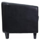 Black |#| Black LeatherSoft Lounge Chair with Sloping Arms - Reception and Guest Seating