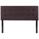 Brown,Full |#| Button Tufted Upholstered Full Size Headboard in Brown Vinyl