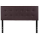 Brown,Full |#| Button Tufted Upholstered Full Size Headboard in Brown Vinyl