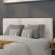 White,Full |#| Button Tufted Upholstered Full Size Headboard in White Vinyl