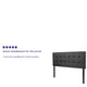 Black,Full |#| Button Tufted Upholstered Full Size Headboard in Black Vinyl