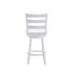 White Wash |#| Commercial Wooden Swivel Counter Height Stool in Antique White Wash