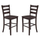 Gray Wash Walnut |#| Commercial Grade Wooden Bar Height Stool in Gray Wash, Set of 2 Walnut