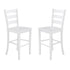 Liesel Set of 2 Commercial Grade Wooden Classic Ladderback Bar Height Barstool with Solid Wood Seat