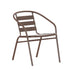 Lila Metal Restaurant Stack Chair with Aluminum Slats