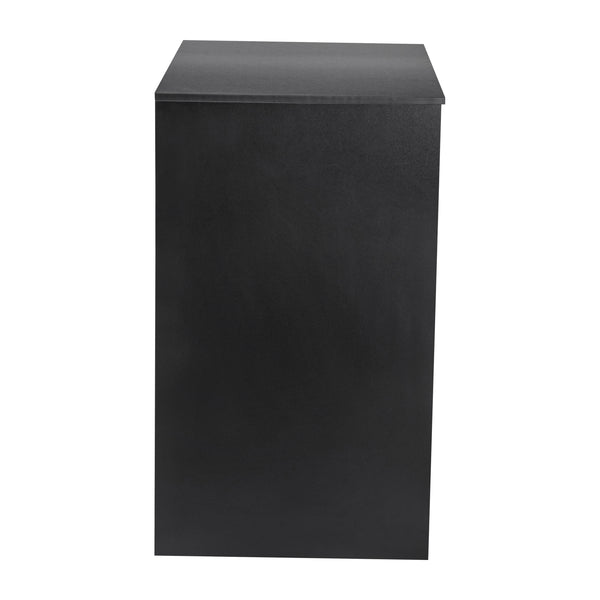 Black |#| Space-Saving Mini Fridge Organizer Shelf with Cubby Storage in Black