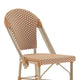 Natural & White/Light Natural Frame |#| 2 Pack All-Weather Commercial Paris Stools with Bamboo Print Frame-Natural/White