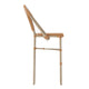 Natural & White/Light Natural Frame |#| 2 Pack All-Weather Commercial Paris Stools with Bamboo Print Frame-Natural/White