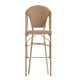 Natural & White/Light Natural Frame |#| 2 Pack All-Weather Commercial Paris Stools with Bamboo Print Frame-Natural/White