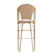 Natural & White/Light Natural Frame |#| 2 Pack All-Weather Commercial Paris Stools with Bamboo Print Frame-Natural/White