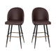 Brown LeatherSoft |#| Commercial Grade 30inch Armless Barstool with Contoured Back in Brown LeatherSoft