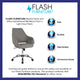 Light Gray Fabric |#| Home and Office Upholstered Mid-Back Chair w/ Wrap Style Arms in Lt Gray Fabric
