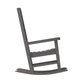 Gray |#| Classic Commercial Grade Outdoor All-Weather HDPE Rocking Chair in Gray