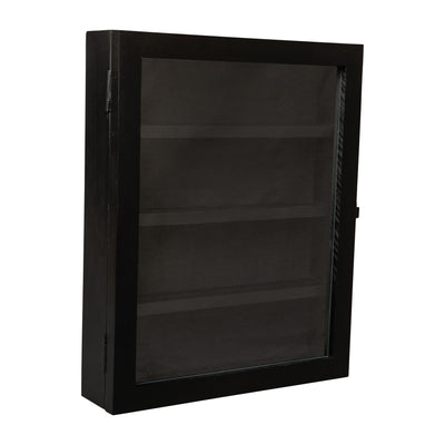 Maverick Solid Pine Medals Display Case with Channel Grooved Removable Shelves