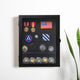 Black,11.5"W x 2.75"D x 14"H |#| Wooden Medals Display Case with 3 Removable Shelves in Black - 11x14