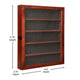 Mahogany,14.5"W x 2.75"D x 17.75"H |#| Wooden Medals Display Case with 4 Removable Shelves in Mahogany - 14.5x17.5