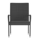 Gray |#| Indoor/Outdoor Stacking Steel Framed Gray Wicker Dining Armchairs - 2 Pack