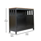 Walnut Top/Black Frame |#| Classic Sideboard and Buffet Cabinet with Open and Closed Storage - Black/Walnut