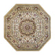 Ivory,5' Octagon |#| Multipurpose Ivory Persian Style Olefin Medallion Motif Area Rug - 5x5 Octagon