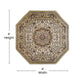 Ivory,4' Octagon |#| Multipurpose Ivory Persian Style Olefin Medallion Motif Area Rug - 4x4 Octagon