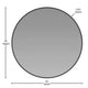 Black,30" Round |#| Accent Wall Mount Mirror with Black Aluminum Frame - 30" Round Wall Mirror