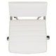 White |#| Mid-Back Armless White LeatherSoft Ribbed Executive Swivel Office Chair