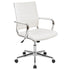 Mid-Back LeatherSoft Contemporary Ribbed Executive Swivel Office Chair