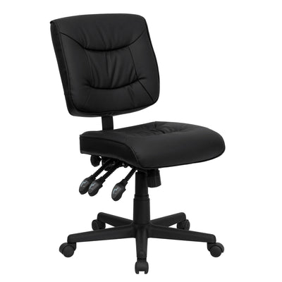 Mid-Back LeatherSoft Multifunction Swivel Ergonomic Task Office Chair