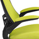 Green Mesh/Black Frame |#| Mid-Back Green Mesh Swivel Ergonomic Task Office Desk Chair with Flip-Up Arms