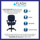 Navy Blue Fabric |#| Mid-Back Navy Blue Fabric Multifunction Office Chair with Pillow Top Cushioning