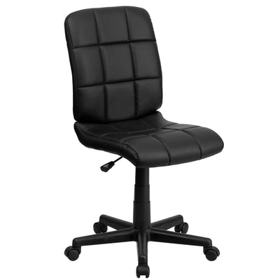 Mid-Back Quilted Vinyl Swivel Task Office Chair