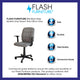 Gray |#| Mid-Back Gray Quilted Vinyl Swivel Task Office Chair with Arms - Home Office