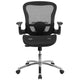 Mid-Back Black Mesh Chair with Synchro-Tilt & Height Adjustable Flip-Up Arms