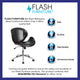 Black LeatherSoft/Mahogany Frame |#| Mid-Back Mahogany Wood Conference Office Chair in Black LeatherSoft
