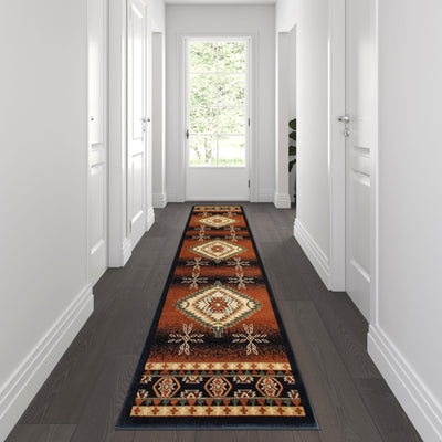 Mirage Collection Southwestern Style Olefin Area Rug with Jute Backing for Entryway, Bedroom, Living Room - View 2