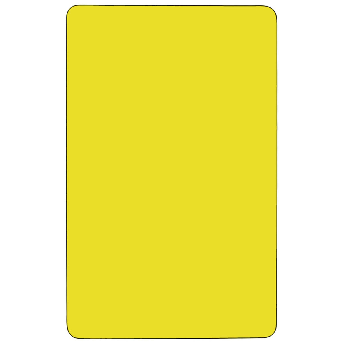 Yellow |#| Mobile 24inchW x 48inchL Rectangular Yellow HP Laminate Adjustable Activity Table