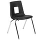 Grey |#| Mobile 47.5inch Circle Wave Activity Table Set-18inch Student Stack Chairs, Grey/Black