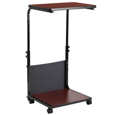 Mobile Sit-Down, Stand-Up Computer Ergonomic Desk with Removable Pouch (Adjustable Range 27'' - 46.5'') - View 1