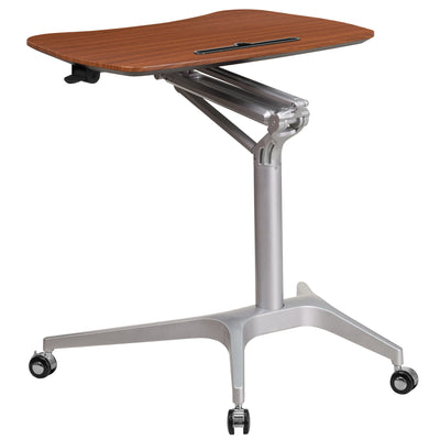 Mobile Sit-Down, Stand-Up Ergonomic Computer Desk - Standing Desk