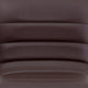 Brown Vinyl/Chrome Frame |#| Brown Vinyl Adjustable Height Barstool w/ Horizontal Stitch Back & Chrome Base